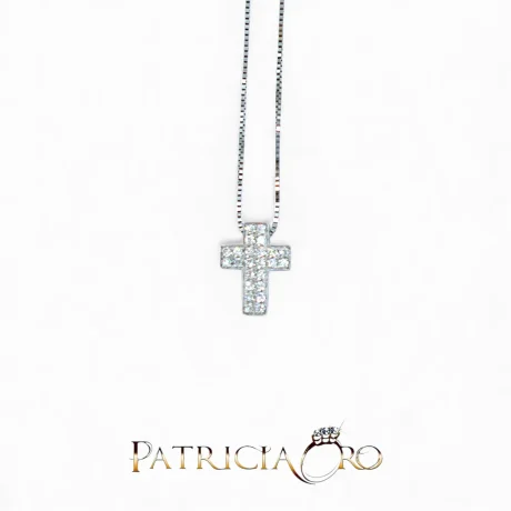 Collana Croce con Diamanti in Oro Davite&Delucchi