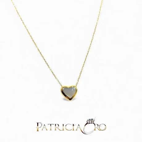 Collana Girocollo con Cuore in Oro Giallo 18kt