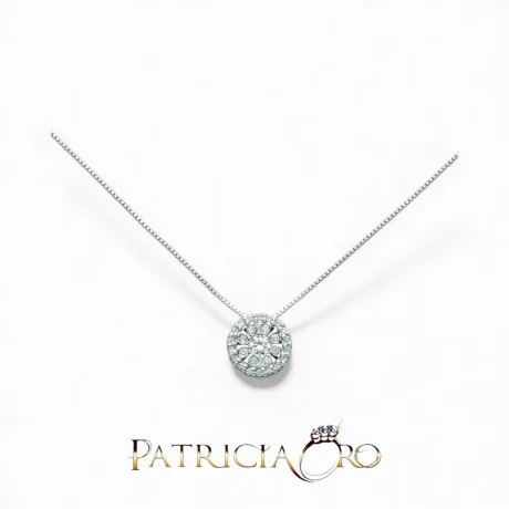 Collana Punto Luce Miluna Diamanti Brillanti Oro 18 Carati