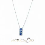 Splendida collana in oro con zaffiro e diamanti Davite&Delucchi, un gioiello di lusso perfetto per un'occasione speciale.