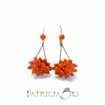 Splendidi orecchini Corallo Frutta e Fiori, un capolavoro di gioielleria made in italy, perfetti per un'occasione speciale.