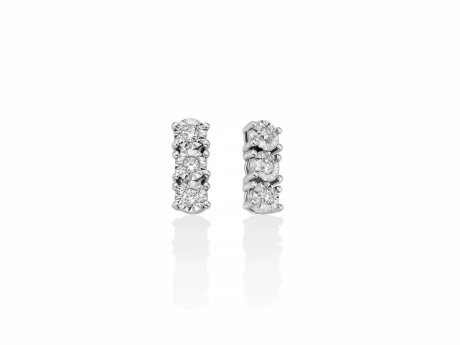 Orecchini Miluna Trilogy in Oro Bianco 18kt con Diamanti