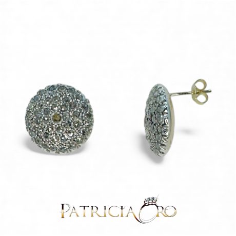 Orecchini Stile Antico Oro 375 e Diamanti Rosetta