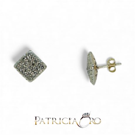 Orecchini Stile Antico in Oro 375 e Diamanti Rosetta Rose