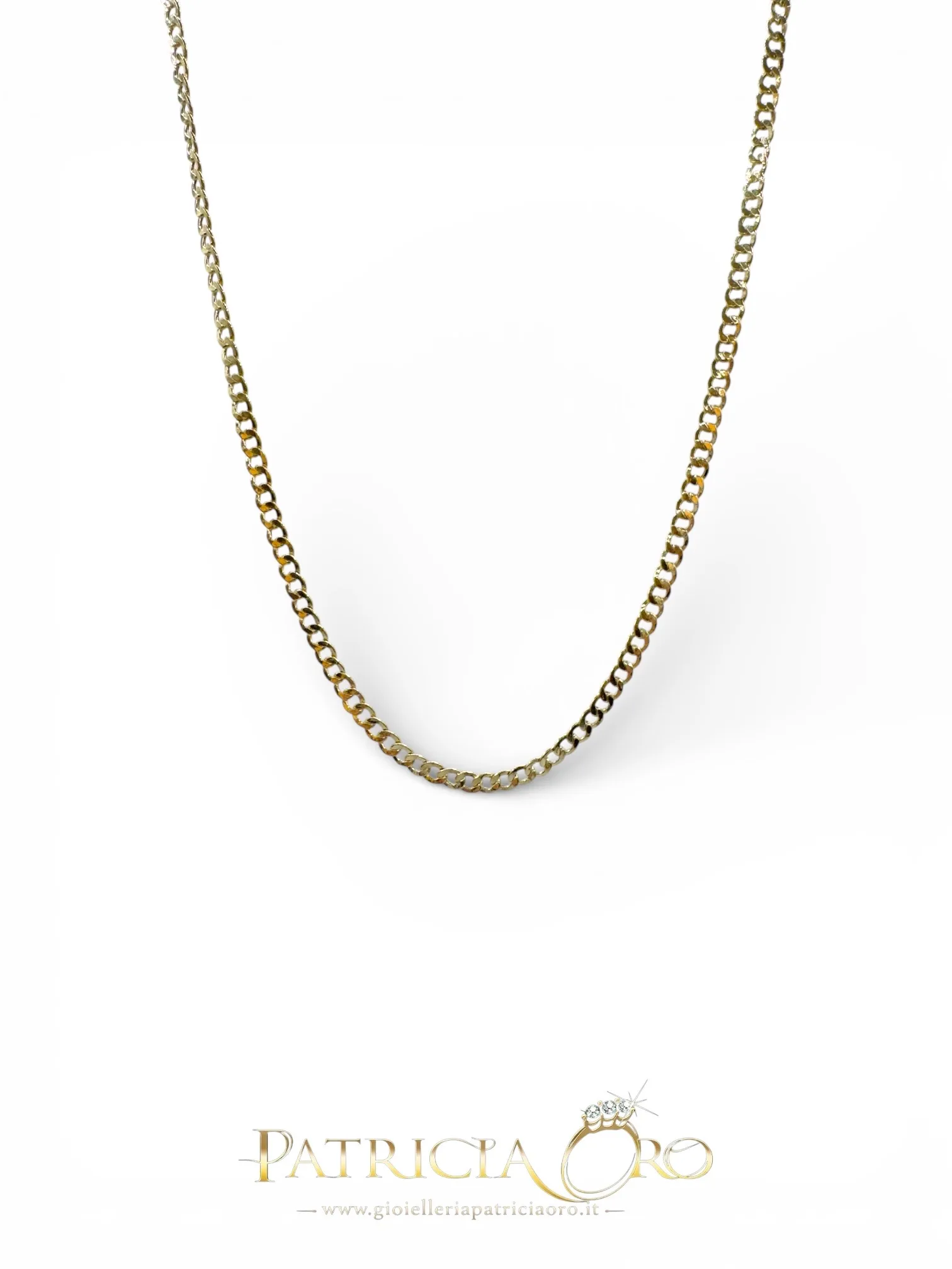 Men's Yellow Gold 18kt Wide Chain Necklace 60cm