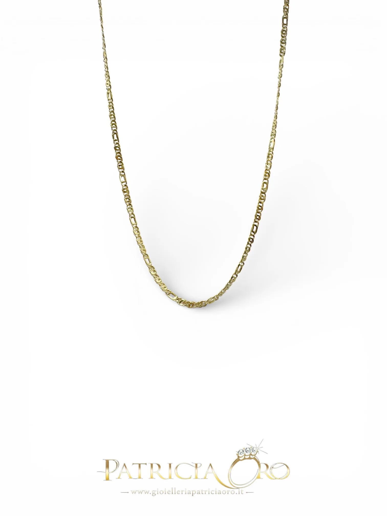 Men's 18kt Yellow Gold Chain Necklace, 58cm