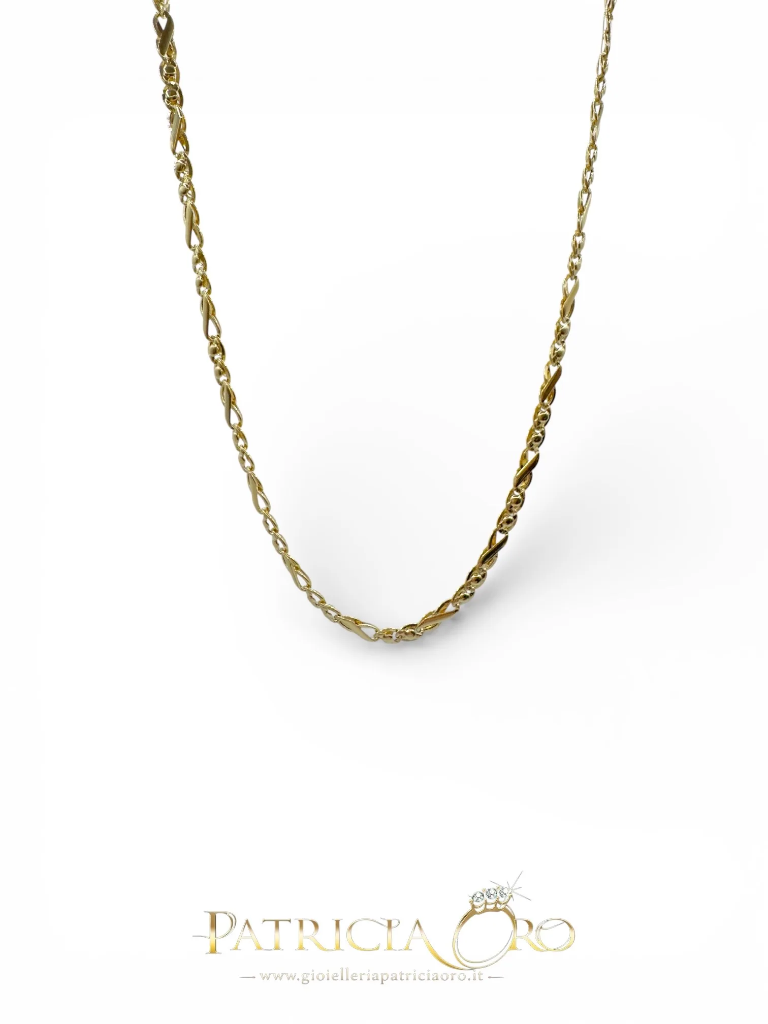 Men's 18kt Yellow Gold Chain Necklace 60cm