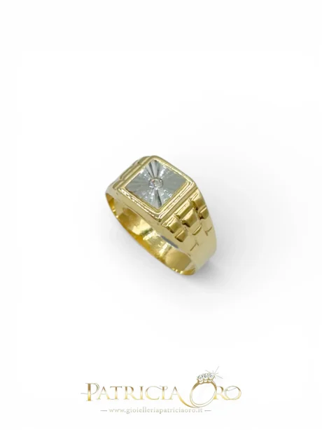 Anello uomo in oro giallo 18kt
