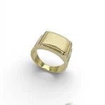 Anello uomo oro 18k giallo artigianale