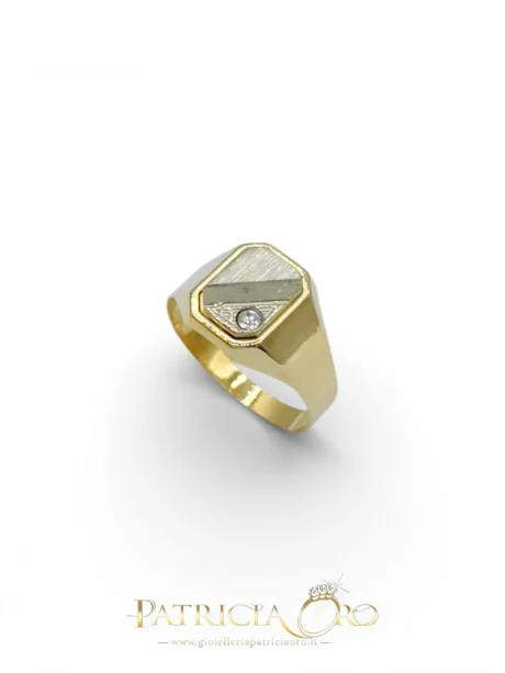 Anello uomo in oro giallo 18kt peso 2,4 gr