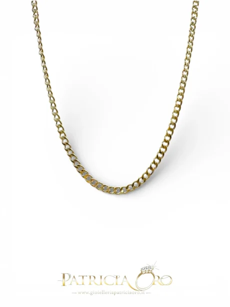 Girocollo Uomo Oro Giallo 18kt Maglia Groumette 60cm