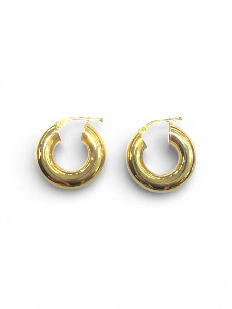 Orecchini Cerchi in Oro Giallo 750 18k 3.6 gr