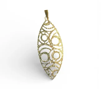 Elegante pendente in oro 750 da donna, un gioiello made in italy di alta manifattura.