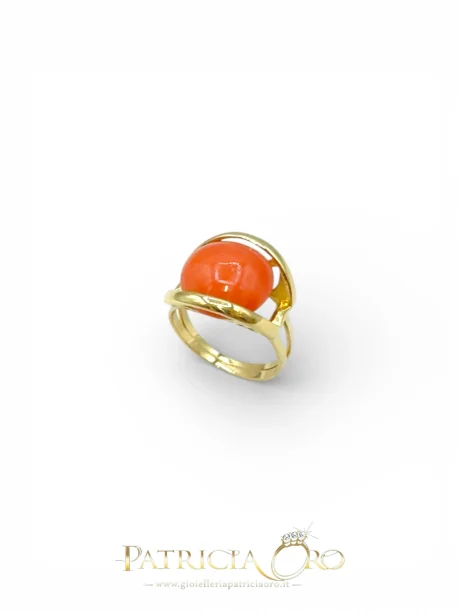 Anello Donna Corallo Sciacca Oro 18k Patricia Oro Creations