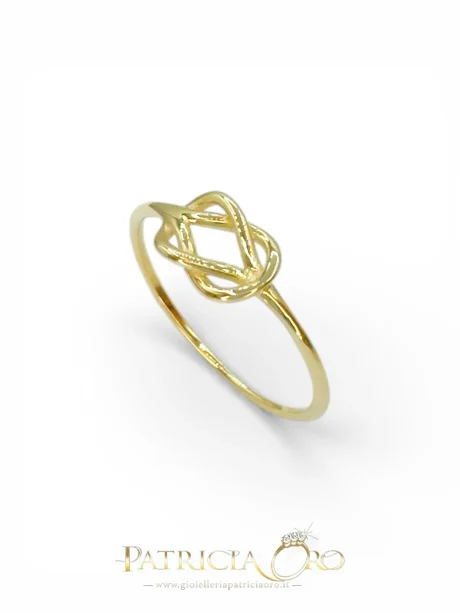 Anello donna in oro giallo 18kt peso 1,3 grammi