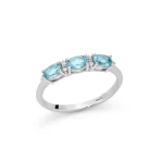 Anello Miluna Gioielli con acquamarina e diamanti in oro 18kt: un capolavoro di gioielleria diamanti per un'eleganza senza tempo.