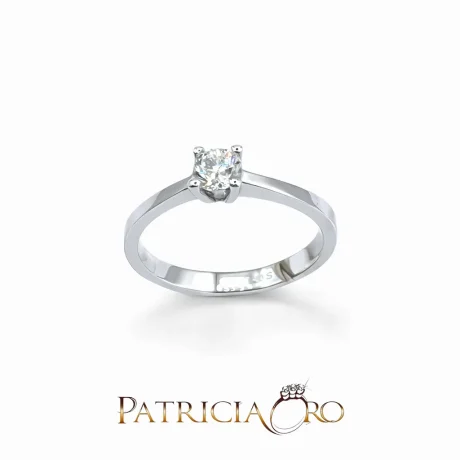 Anello Solitario Davite & Delucchi Diamante 0.30 ct Oro Bianco 18kt