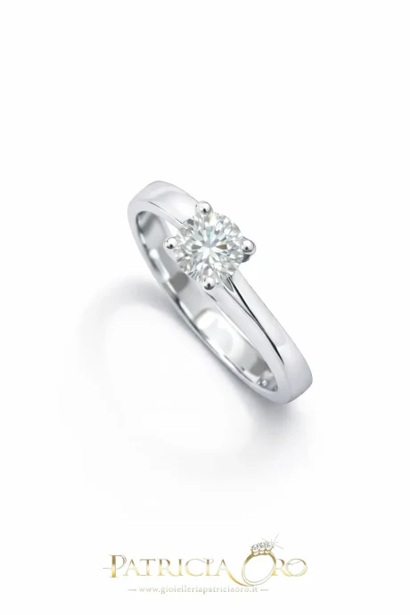 Anello Solitario Davite&Delucchi Diamante 0.60ct Oro Bianco 18kt