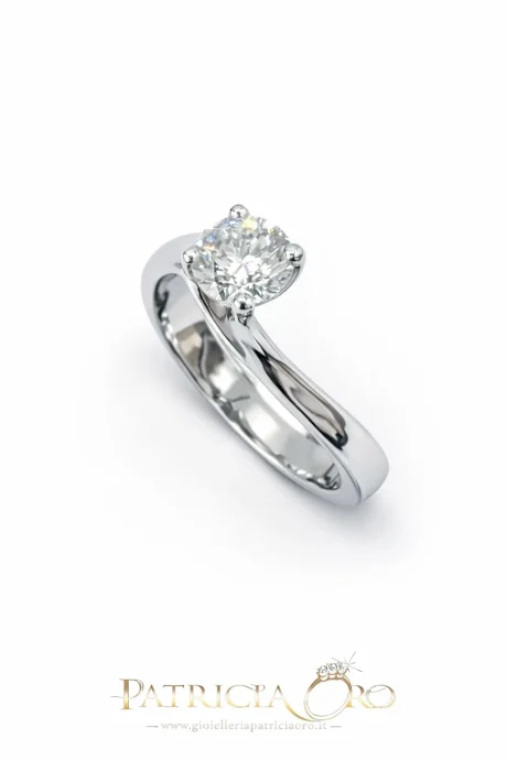 Anello Solitario Davite&Delucchi Diamante 1.01ct Oro Bianco 18kt