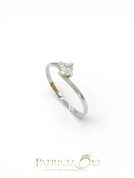 Anello Solitario Donna in Oro 18kt con Cubic Zirconia