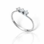 L'Anello Trilogy Miluna Gioielli in oro bianco 18kt e diamanti brillanti, un gioiello di lusso per un'idea regalo preziosa.