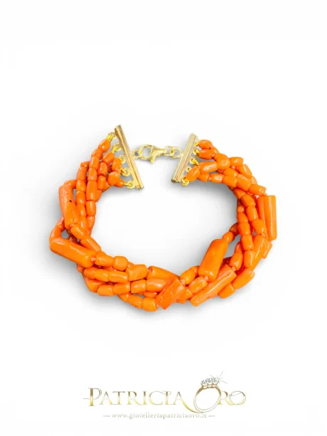 Bracciale Donna in Corallo Sciacca 5 Fili