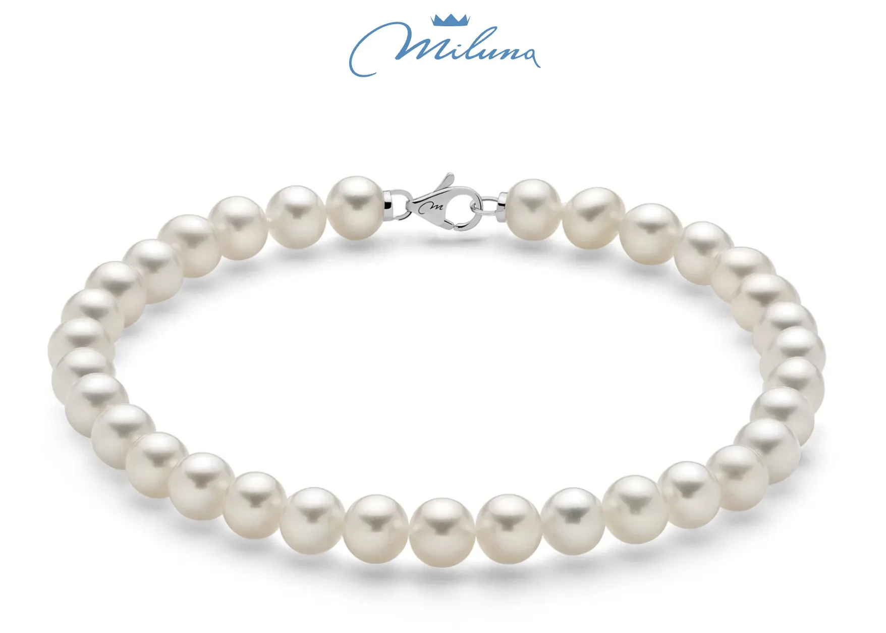 Bracciale Miluna Perle Akoya in oro 750: un gioiello di lusso che incanta con la luce naturale delle perle preziose, perfetto per un'idea regalo.