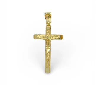 Croce da uomo in oro 750: un gioiello di lusso per un regalo prezioso. Scopri la collezione di Gioielleria Patricia Oro.