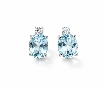 Splendidi orecchini da donna Davite&Delucchi con acquamarina e diamanti, un'eccellenza di gioielli di lusso per un'eleganza senza tempo.