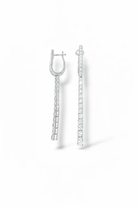 Orecchini Tennis con Diamanti in Oro Bianco 18kt Davite & Delucchi