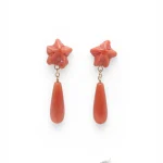 Orecchini con corallo naturale