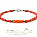 Bracciale con corallo per uomo