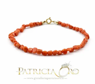 Bracciale corallo mediterraneo uomo