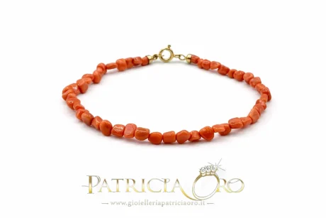 Bracciale Corallo Sciacca Uomo con Chiusura in Argento 925