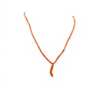 Girocollo uomo con corallo naturale