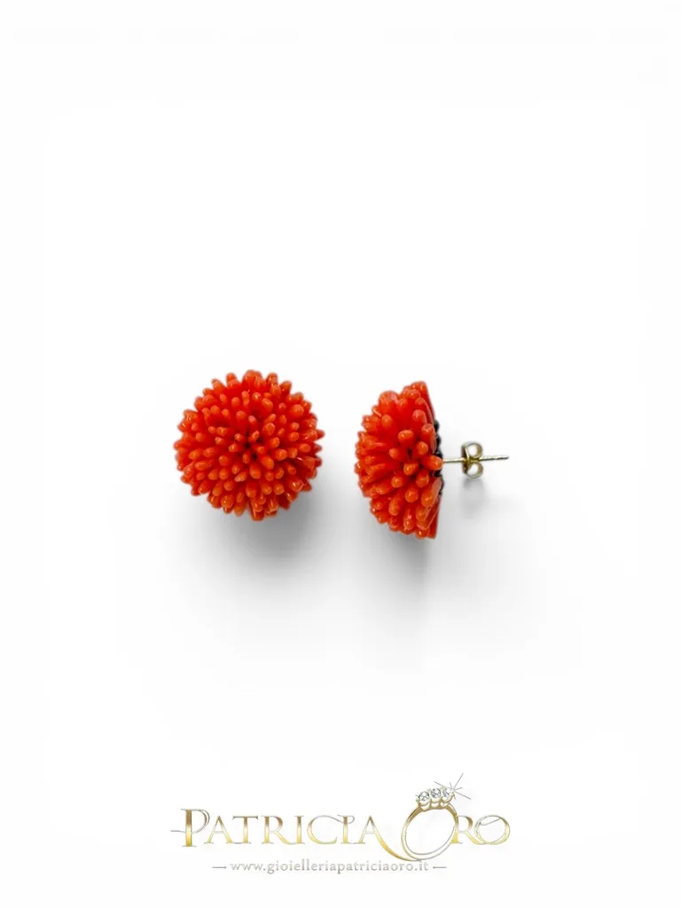 Sciacca Coral Earrings 18kt Gold