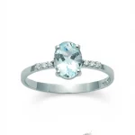 anello acquamarina e diamanti