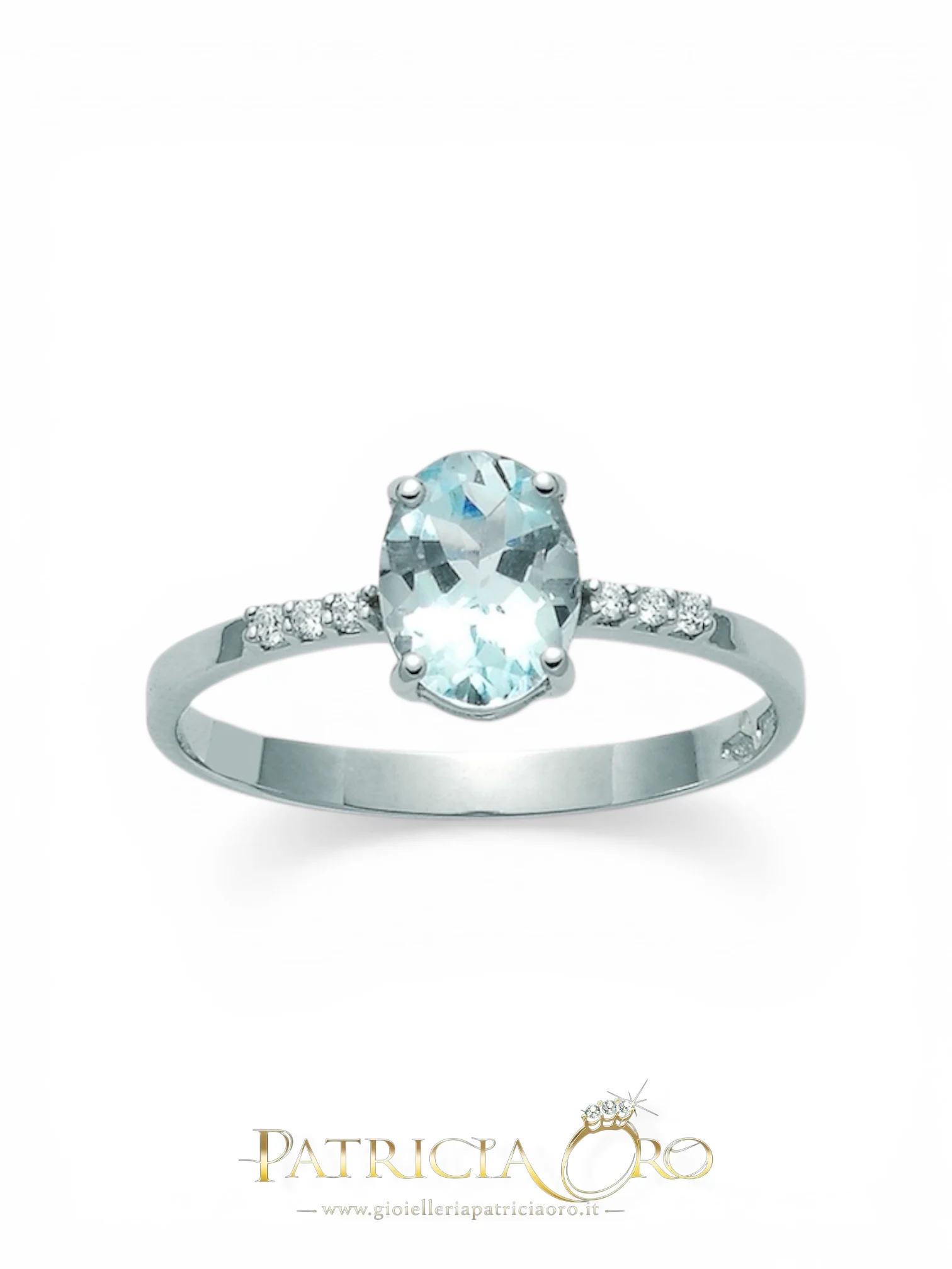 anello acquamarina e diamanti