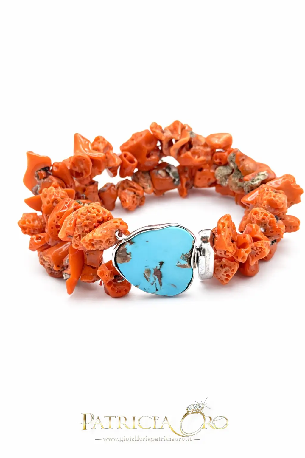 Bracciale donna con Corallo e Turchese