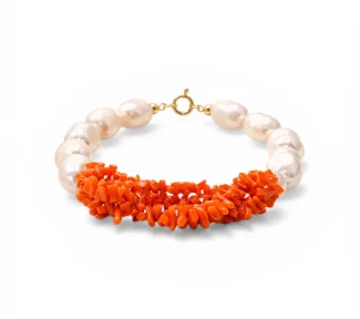 Bracciale Corallo Sciacca con Perle