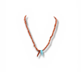 collana girocollo uomo con corallo