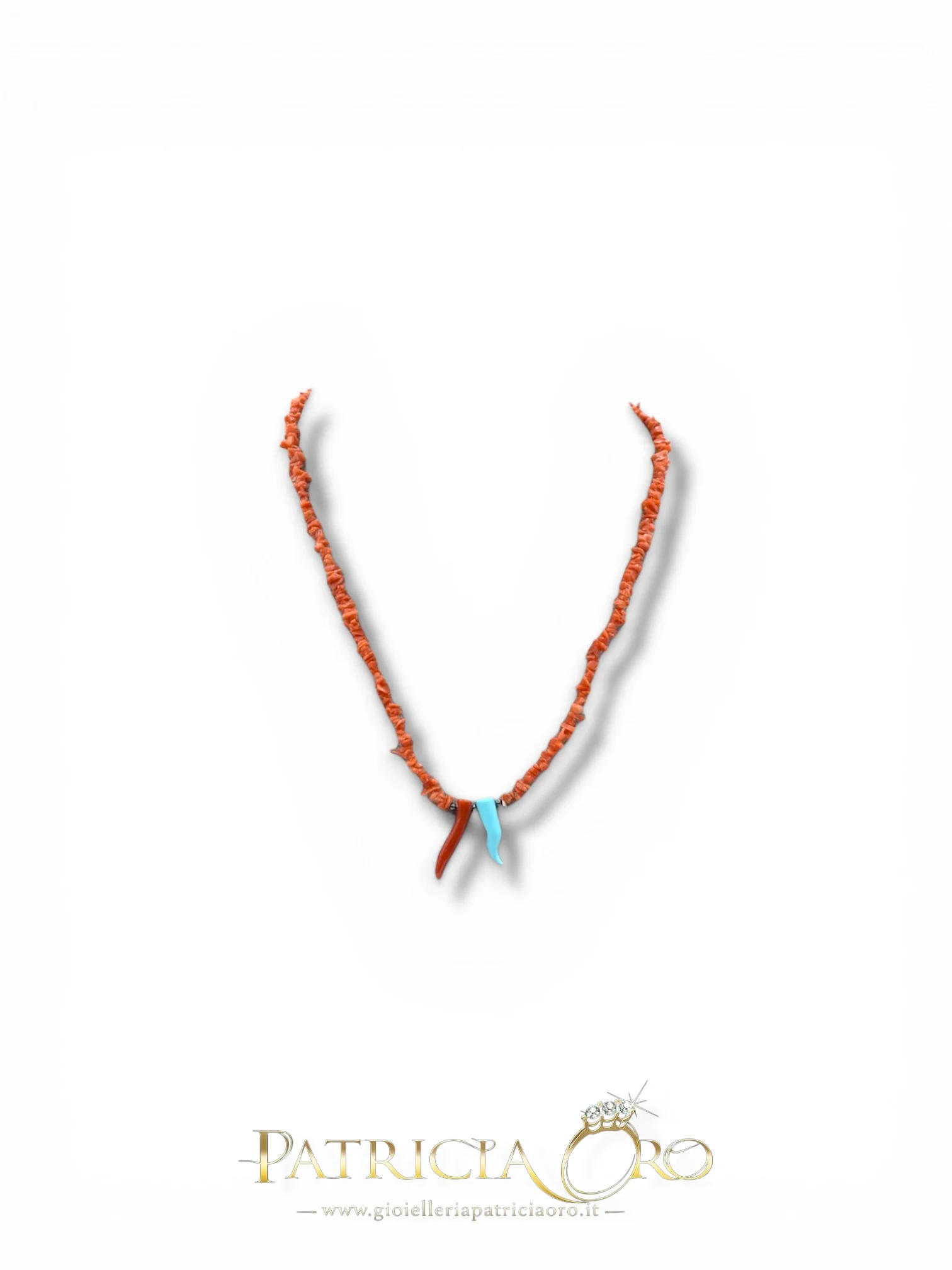 collana girocollo uomo con corallo