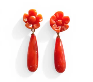 Orecchini con Corallo in Oro