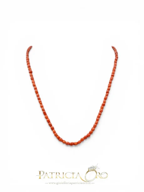 Collana Girocollo Uomo in Corallo Sciacca