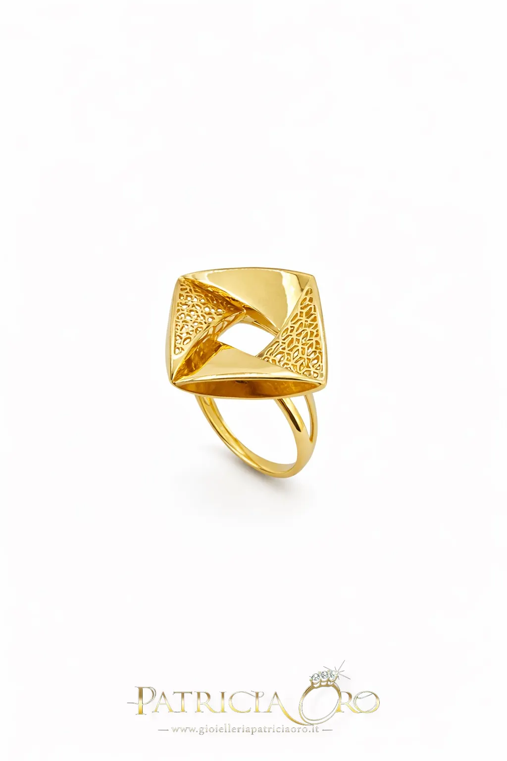 Anello Donna in Oro Giallo 18k: Eleganza e Raffinatezza | Gioielleria Patricia Oro Anello da donna in oro giallo di Gioielli in oro 18 k, un gioiello di lusso perfetto per un'idea regalo preziosa.