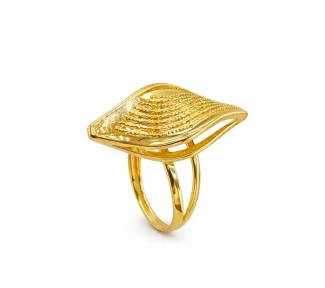 Anello da donna in oro giallo di Gioielli in oro 18 k, un gioiello di lusso perfetto per un'idea regalo preziosa.