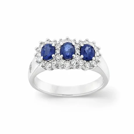 Anello con Zaffiri e Diamanti Davite&Delucchi Oro 750