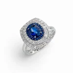 L'anello Zaffiro e Diamanti in Oro Bianco Davite&Delucchi, un gioiello di lusso che incarna l'eleganza. Scopri la bellezza dei gioielli diamanti.