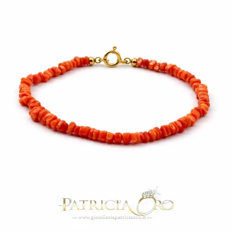 Bracciale in Corallo Sciacca con chiusura in Argento 925