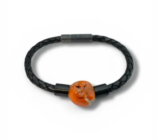 Bracciale da uomo Patricia Oro Creations con corallo naturale rosso, gioiello di lusso